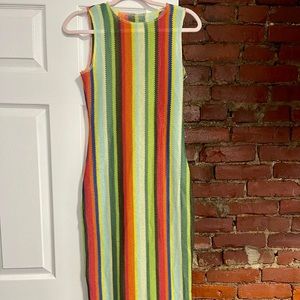 Knitted like maxi dress| Color: colorful, mixed bright colors
